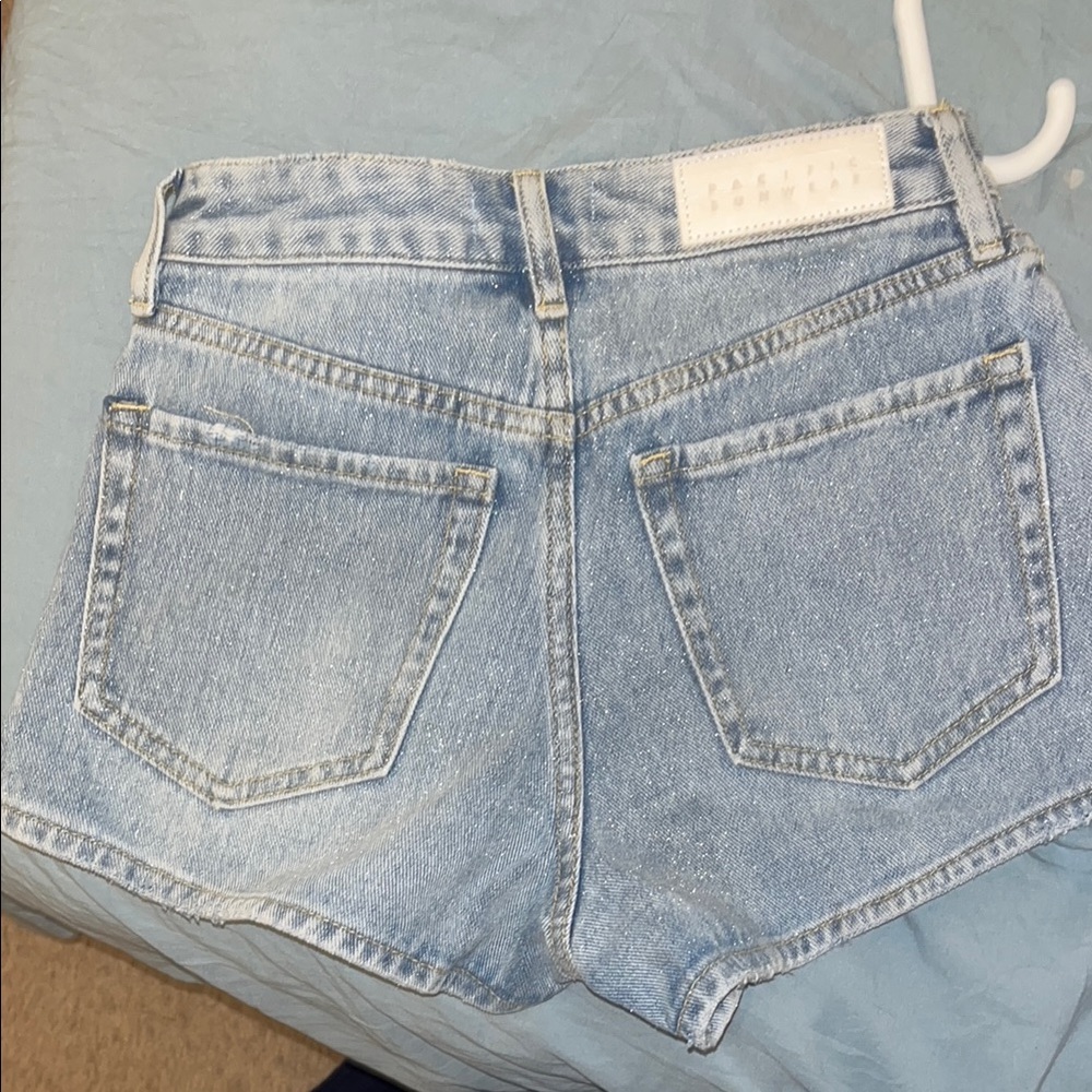 PacSun Sparkly High Rise Festival Jean Shorts - Picture 2 of 2